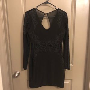 Black Long-Sleeved Mini Dress